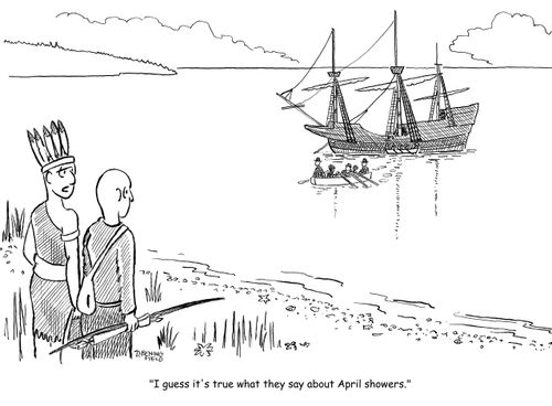 "I guess it's true what they say about April showers."
