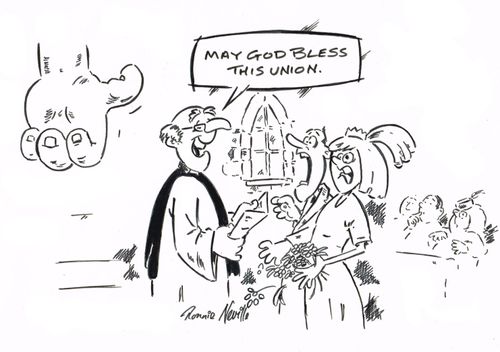 'May God bless this union.'