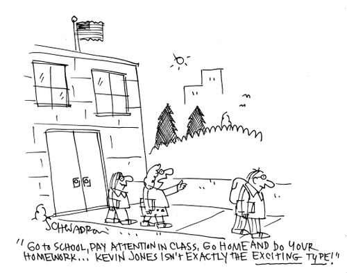 'Go to school, pay attention in class, go home and do your homework...Kevin Jones isn't exactly the exciting type!'