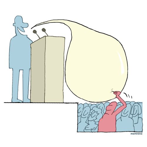 Puncturing a Political Speech