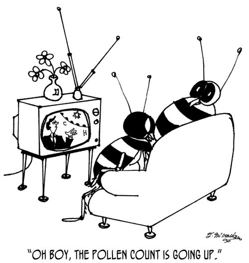 'Oh boy, the pollen count is going up.'