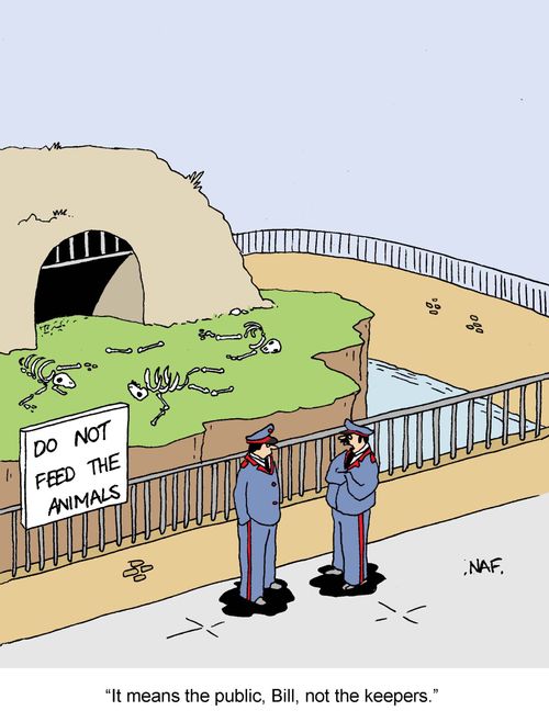 'It means the public, Bill, not the keepers.'
