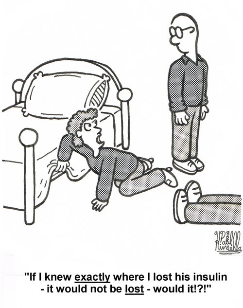 'If I knew exactly where I lost his insulin - it would not be lost - would it!?!'