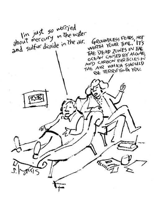 'I'm just so worried about mercury in the water and sulfur dioxide in the air.'