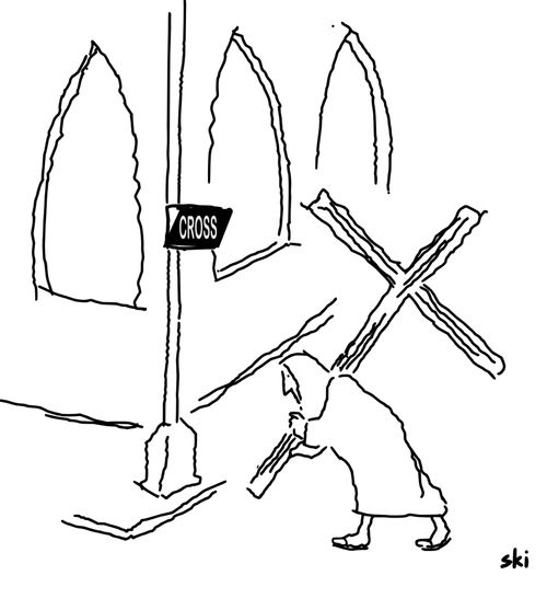 Crucifix crossing.