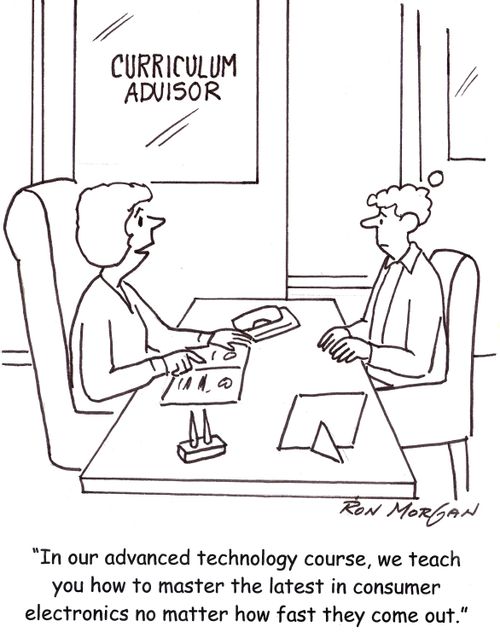 'In our advanced technology course, we teach you how to use the latest in consumer products no matter how fast they come out.'