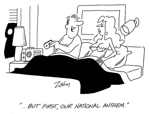'...But first, our national anthem.'