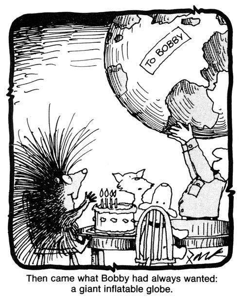 'Then came what Bobby had always wanted: a giant inflatable globe.'