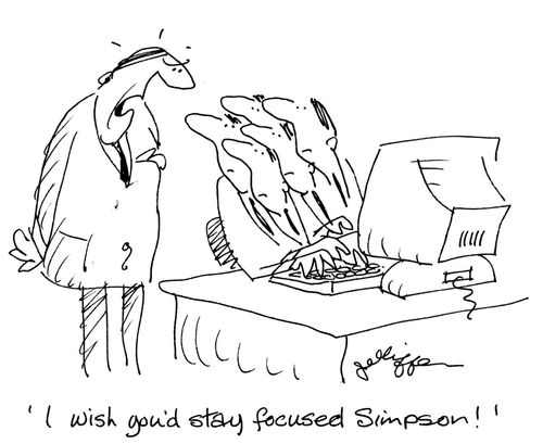 'I wish you'd stay focused Simpson!'