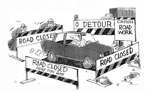 Road Closed - Please Stay Home.