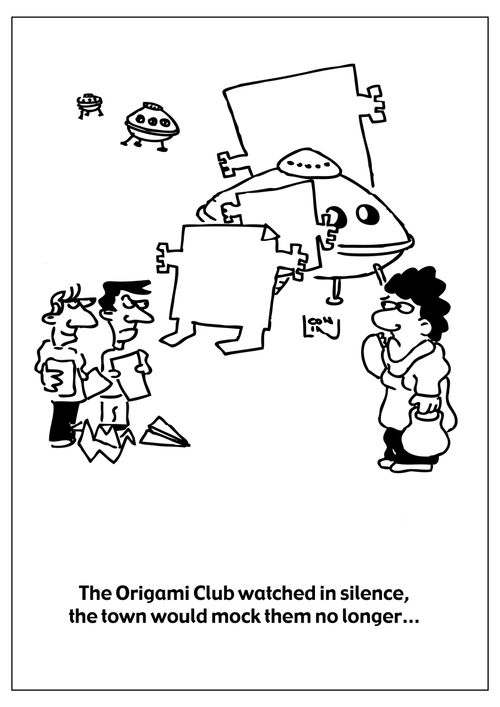 The Origami Club watched in silence, the town would mock them no longer...