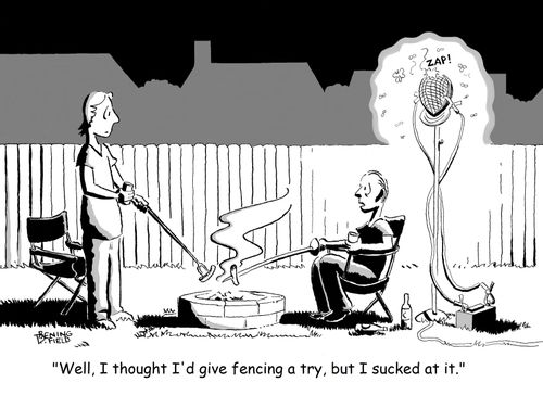 "Well, I thought I'd give fencing a try, but I sucked at it."