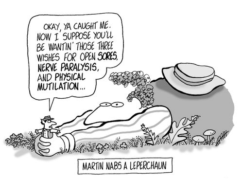 Martin Nabs a Leperchaun.