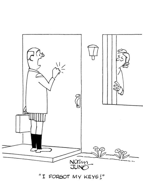 'I forgot my keys!'