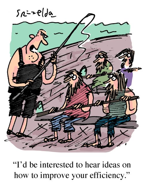 'I'd be interested to hear ideas on how to improve your efficiency.'