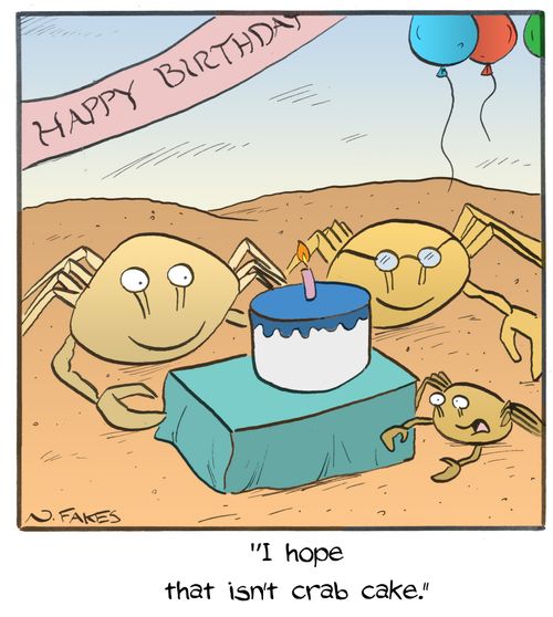 "I hope that isn't crab cake."