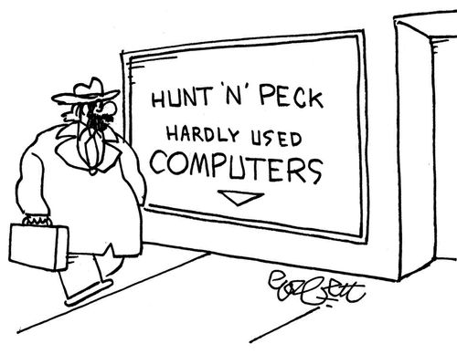 Hunt 'N' Peck Hardly Used Computers.