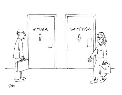 Mensa / womensa toilets.