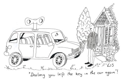 'Darling you left the key in the car again!'