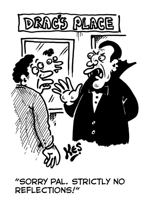 'Sorry Pal. Strictly no reflections!'