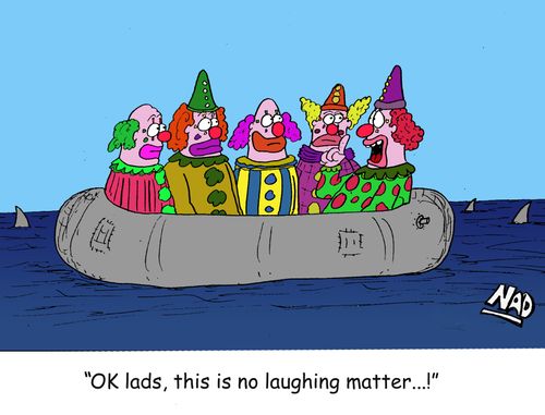 'Ok lads, this is no laughing matter...!'