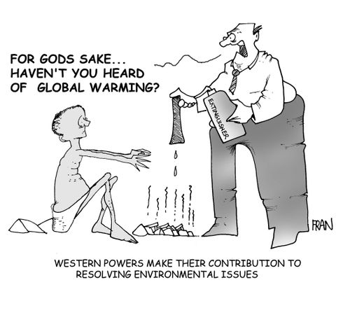 Western powers make their contribution to resolving environmental issues(?).
