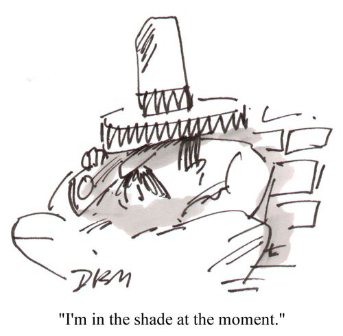"I'm in the shade at the moment."