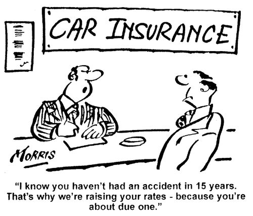 Car Insurance - I know you haven't had an accident in 15 years...you're about due one.