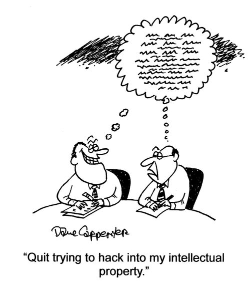 'Quit trying to hack into my intellectual property.'