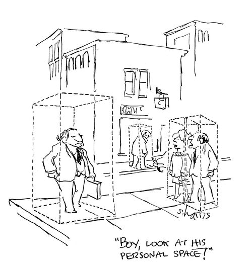 'Boy, look at his personal space!'