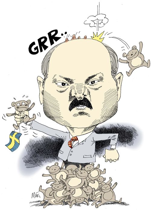 Alexander Lukashenko and the teddy bears.