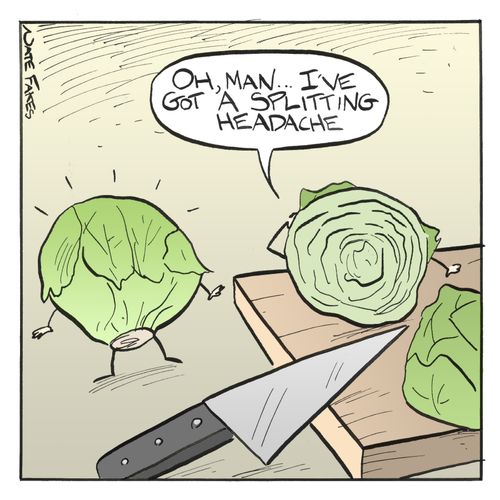 'Oh man I've got a splitting headache.'