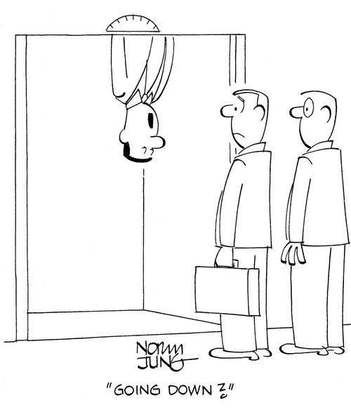 'Going down?'