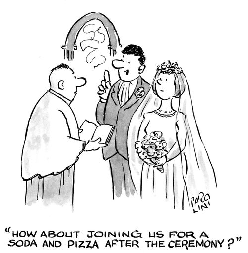 'How about joining us for a soda and pizza after the ceremony?'