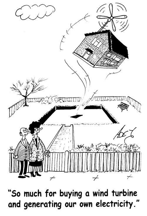 "So much for buying a wind turbine and generating our own electricity."