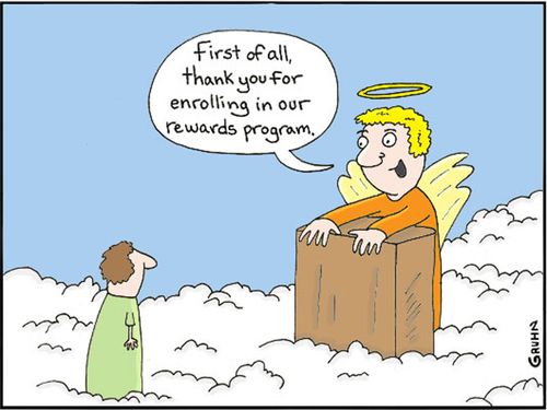 'First of all, thank you for enrolling in our rewards program.'