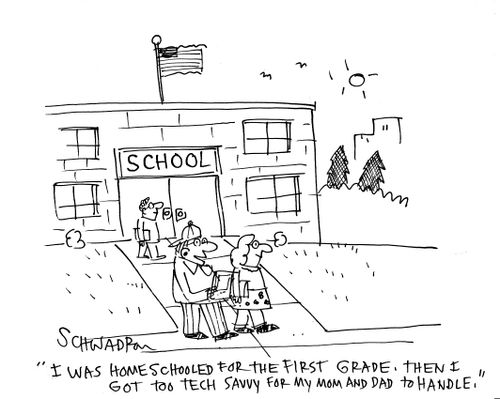 'I was home schooled for the First Grade. Then I got too tech savvy for my mom and dad to handle.'