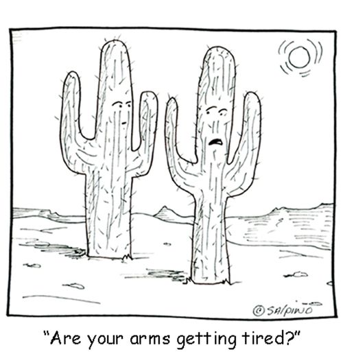 'Are your arms getting tired?'