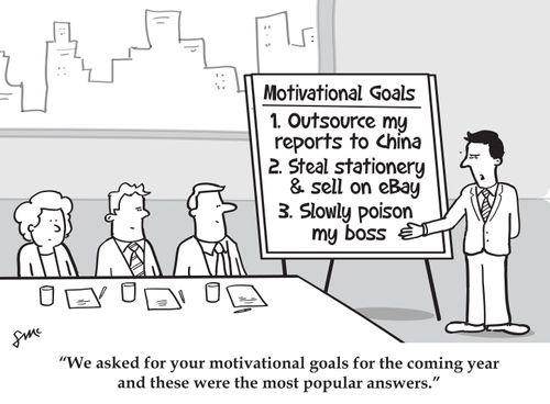 'We asked for your motivational goals for the coming year and these were the most popular answers.'