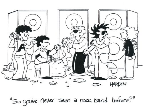 'So you've never seen a rock band before?'