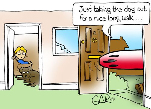 Just taking the dog out for a nice long walk