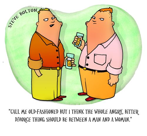 'Call me old-fashioned but I think the whole angry, bitter divorce thing should be between a man and a woman.'