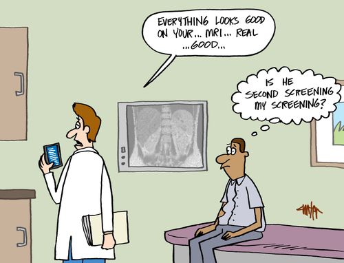 'Is he second screening my screening?'