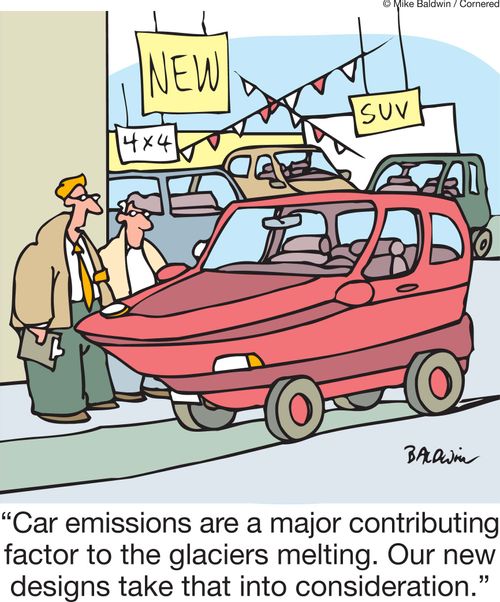 'Car emissions are a major contributing factor to the glaciers melting. Our new designs take that into consideration.'