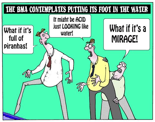 The BMA Contemplates Putting Its Foot In The Water.