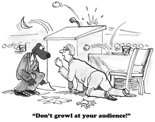 "Don't grown at your audience."
