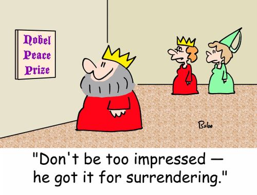 'Don't be too impressed -- he got it for surrendering.'