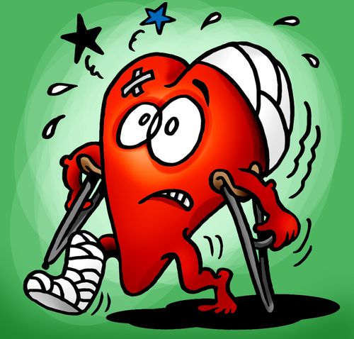 Injured heart.