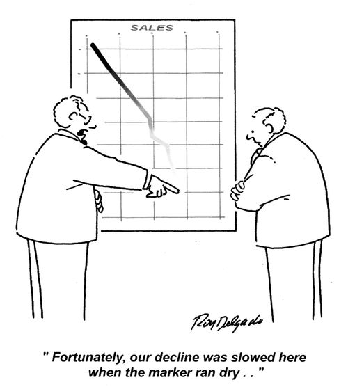 'Fortunately, our decline was slowed here when the marker ran dry.'