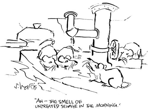 "Ah - the smell of untreated sewage in the morning."